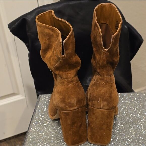 Steve Madden Vector Slouch Bootie- Chestnut Suede - Picture 12 of 13